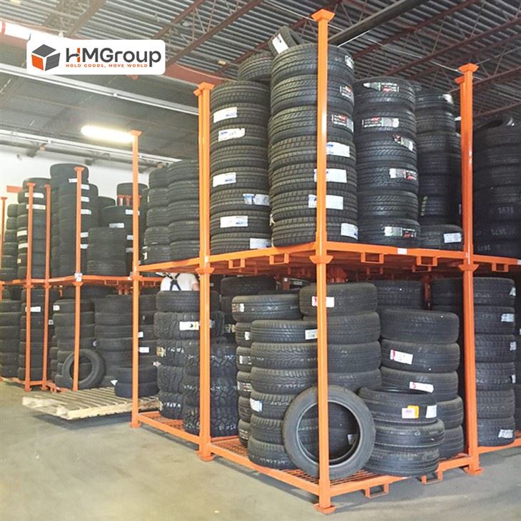 warehouse-portable-tire-rack