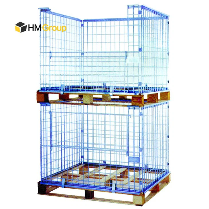 Wire pallet cage
